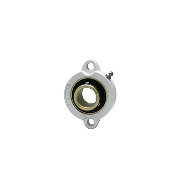 Ami Bearings AMI BEARINGS -SINGLE ROW BALL BEARING - 5/8in ZINC NARROW SET SCREW BLACK 2-BOLT FLANGE BLF2-10MZ2B - main